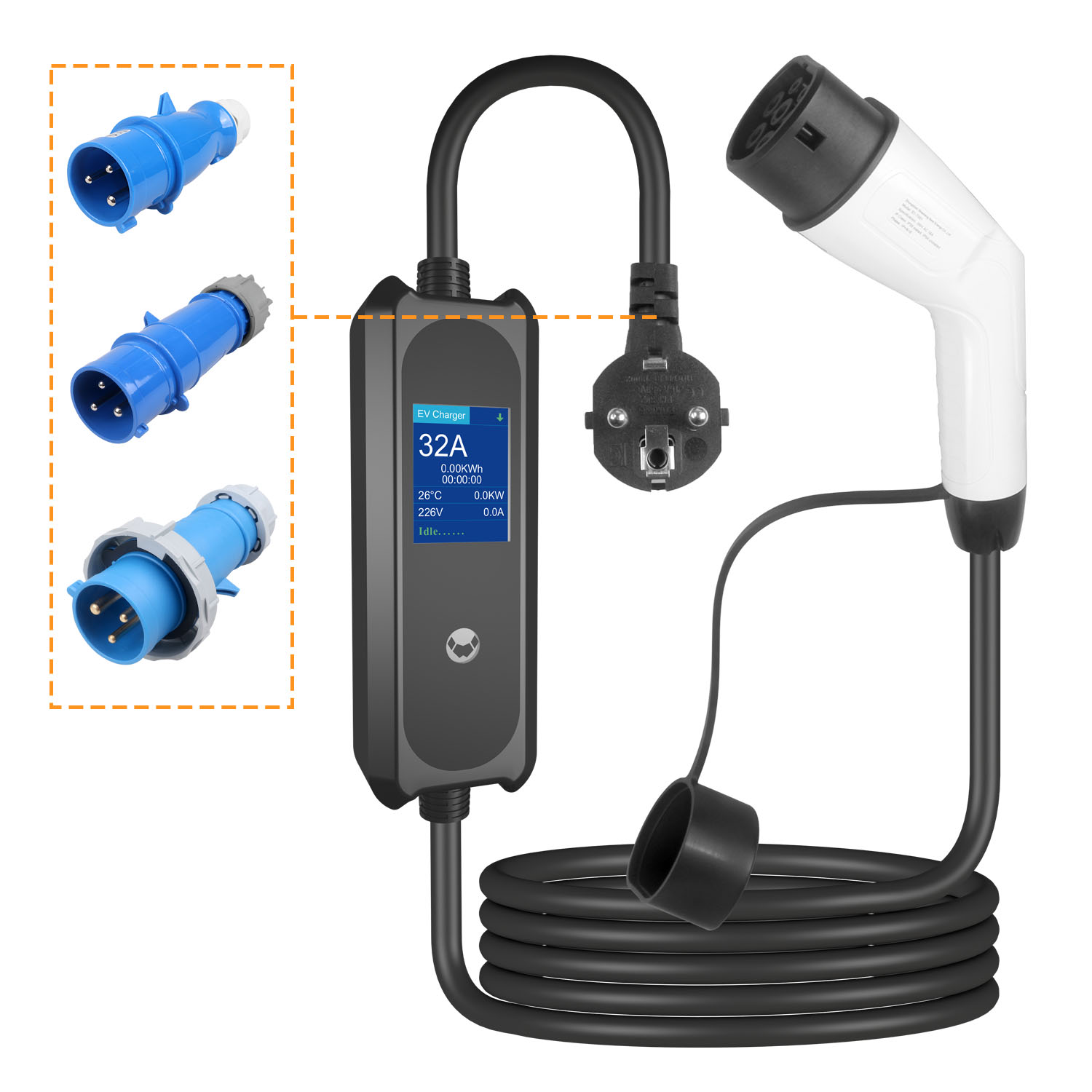 Advanced Portable EV Charger: 7KW/3.5KW Type 2 Mobile Charger Station