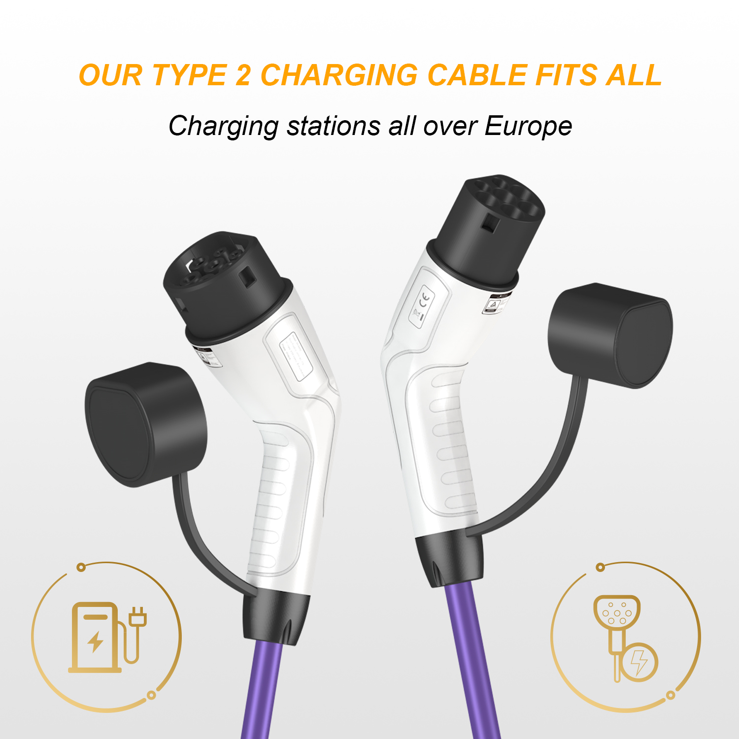 Customizable Type 2 EV Charger Cable for Electric Vehicles