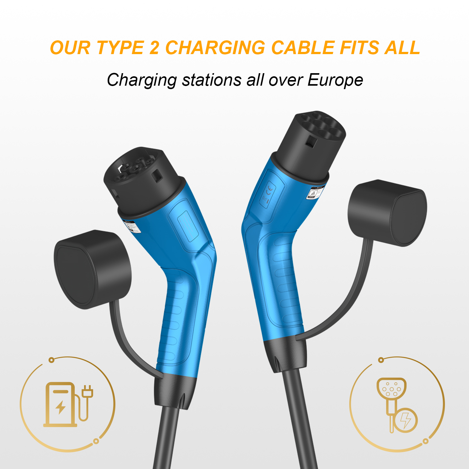 Durable and Customizable Type 2 EV Charger Cable for Electric Vehicles