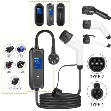 Electric Car EV Charger Cable Type 2 Home Essential 11KW/22KW Portable EV Charger