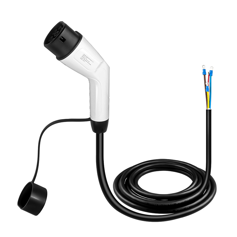 EU Standard 16A 32A EV Type 2 Open End Charger Cable EV Charger Station Female to Male