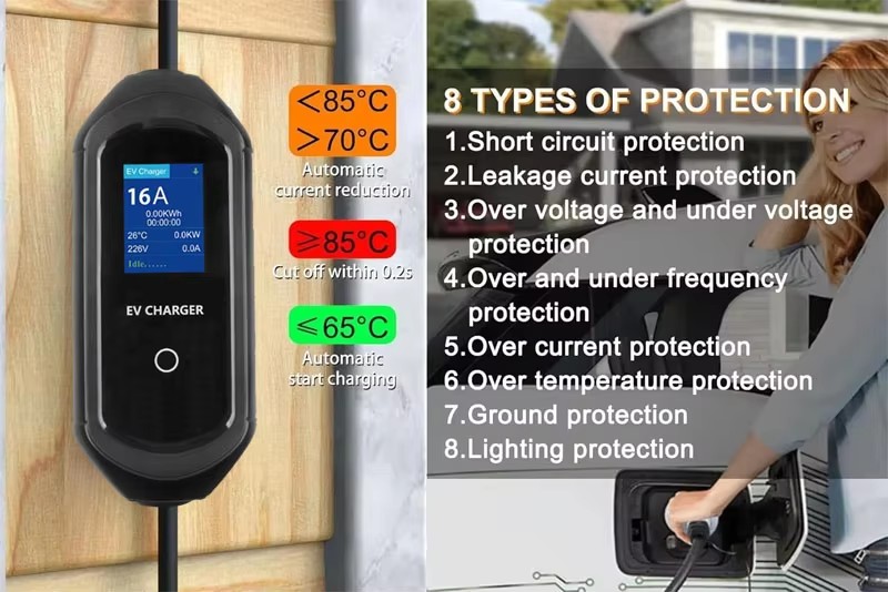 European Standard 3.5KW Portable EV Charger Type 2