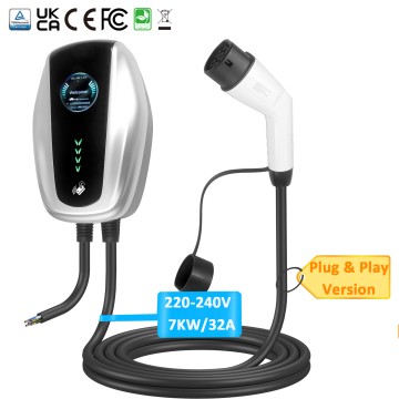 EV Charger Pile 11KW 16A Type 2/GBT Wallbox Mounted EV Charger Station 5M Central Box