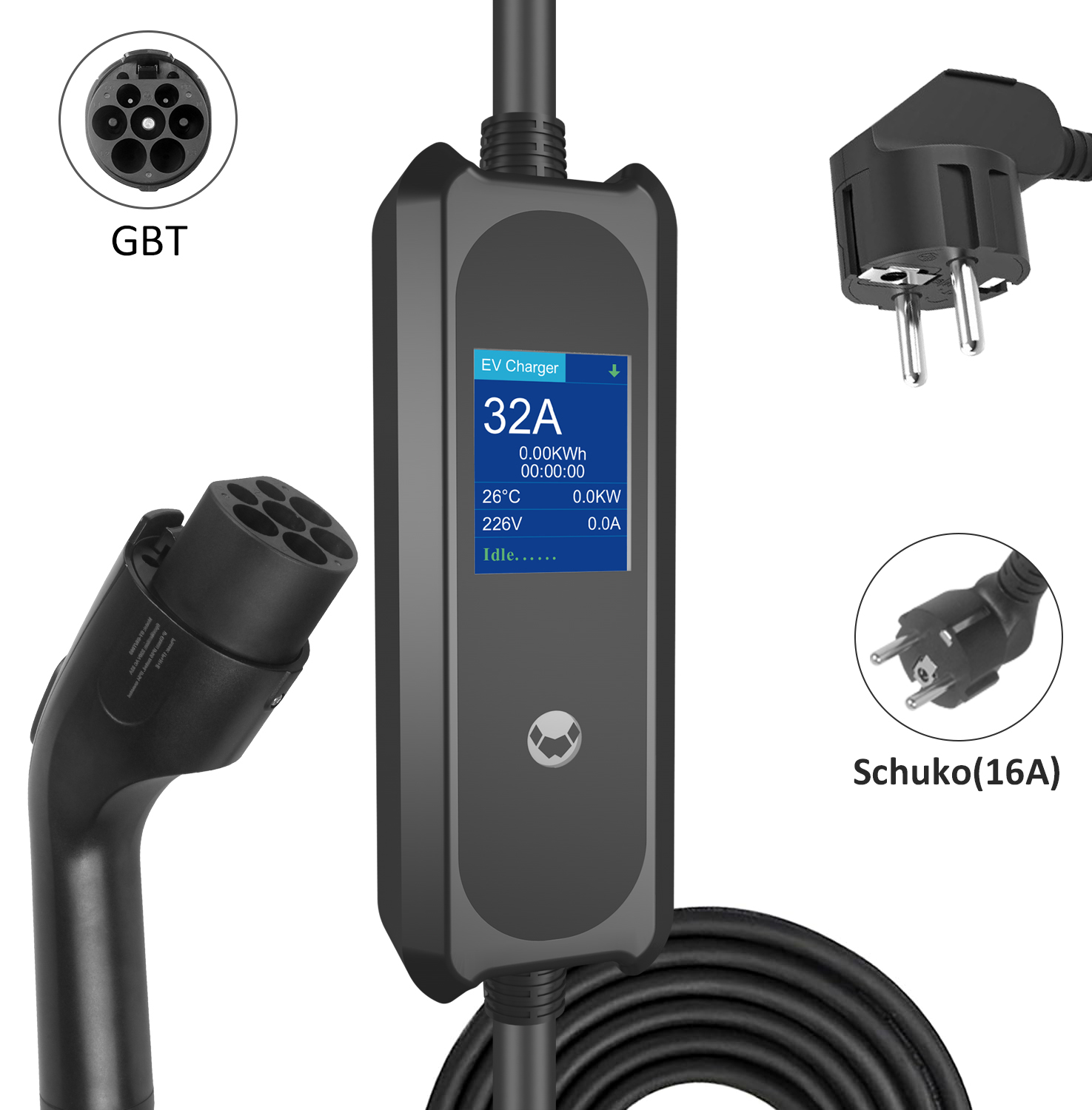 GBT Standard Portable EV Charger for Xiaomi, BYD, Lixiang