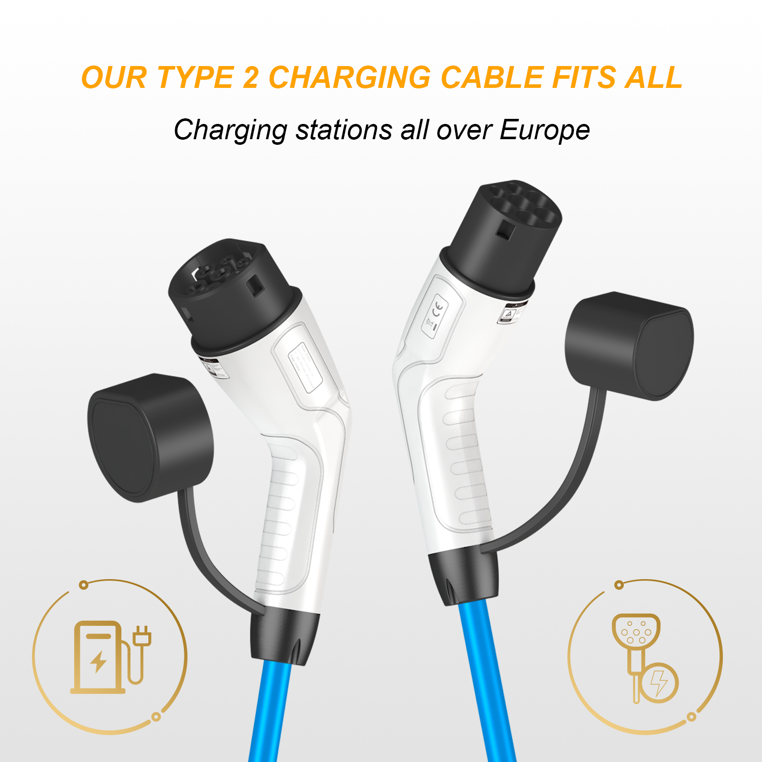 High-Performance Customizable Type 2 EV Charger Cable for Electric Vehicles