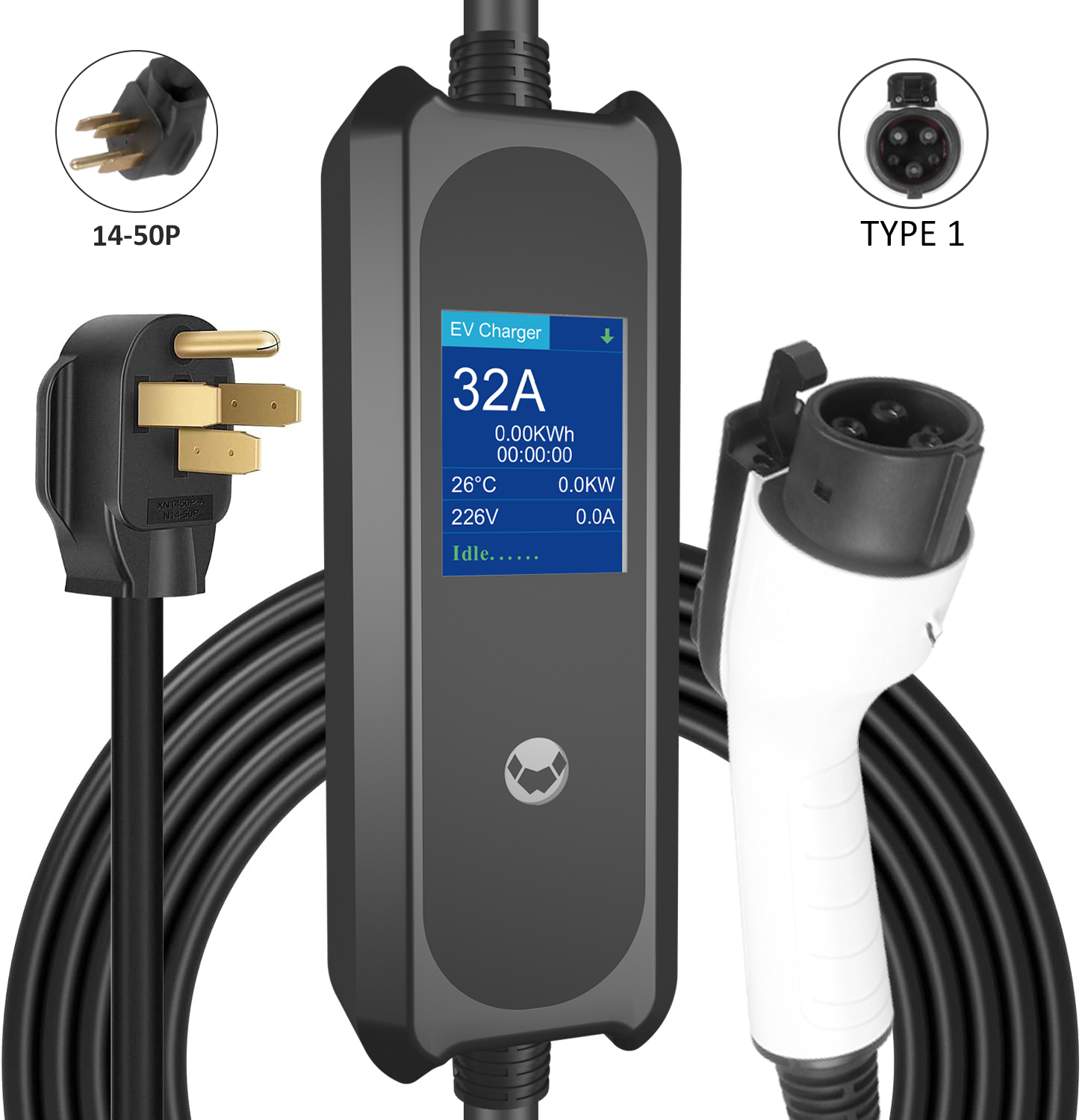 High-Performance Type 1 Portable EV Charger - 3.5KW & 7.6KW Options