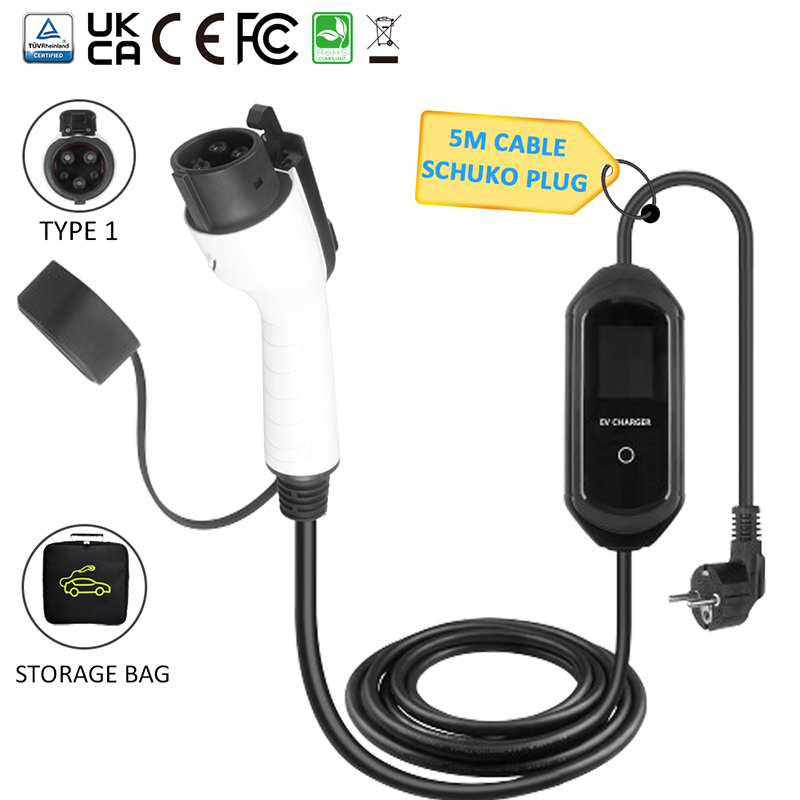 J1772 Portable EV Charger with Schuko Plug