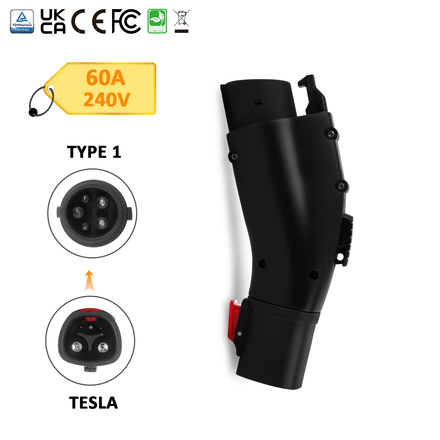 Tesla to J1772 EV Charger Adapter