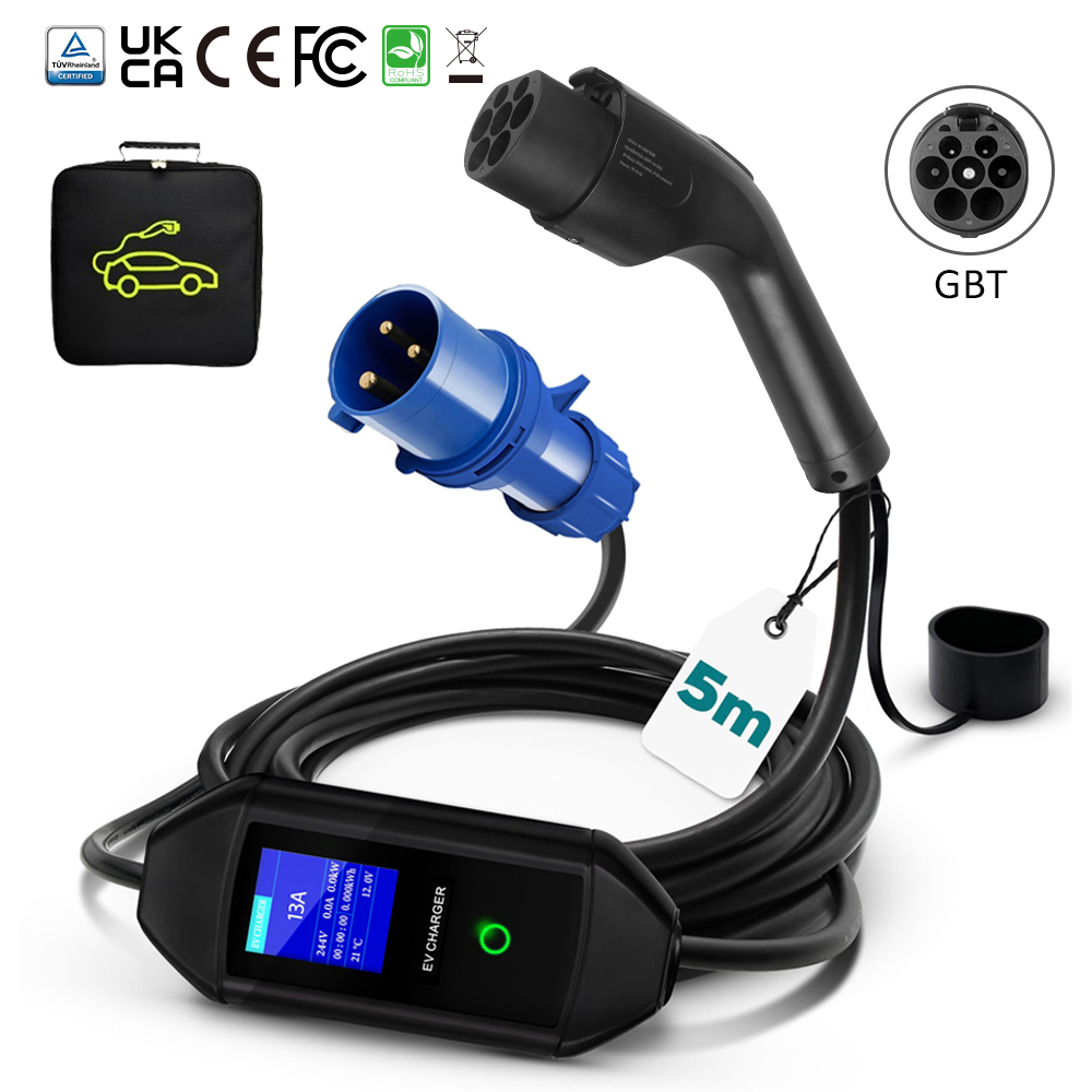 Portable EV Charger 240 Volt 16ft Cable Electric Vehicle Charger