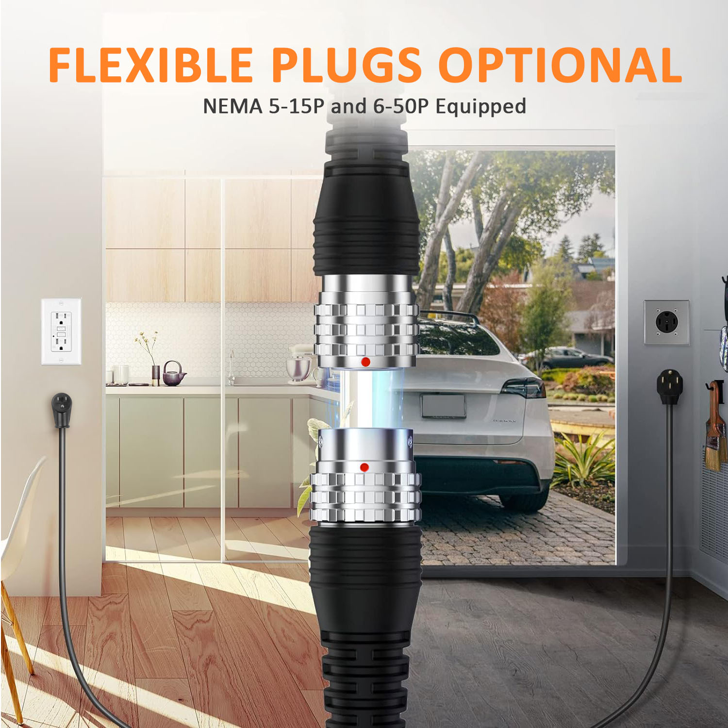 TESLA Intelligent Portable EV Charger Advanced Safety and Smart Charger