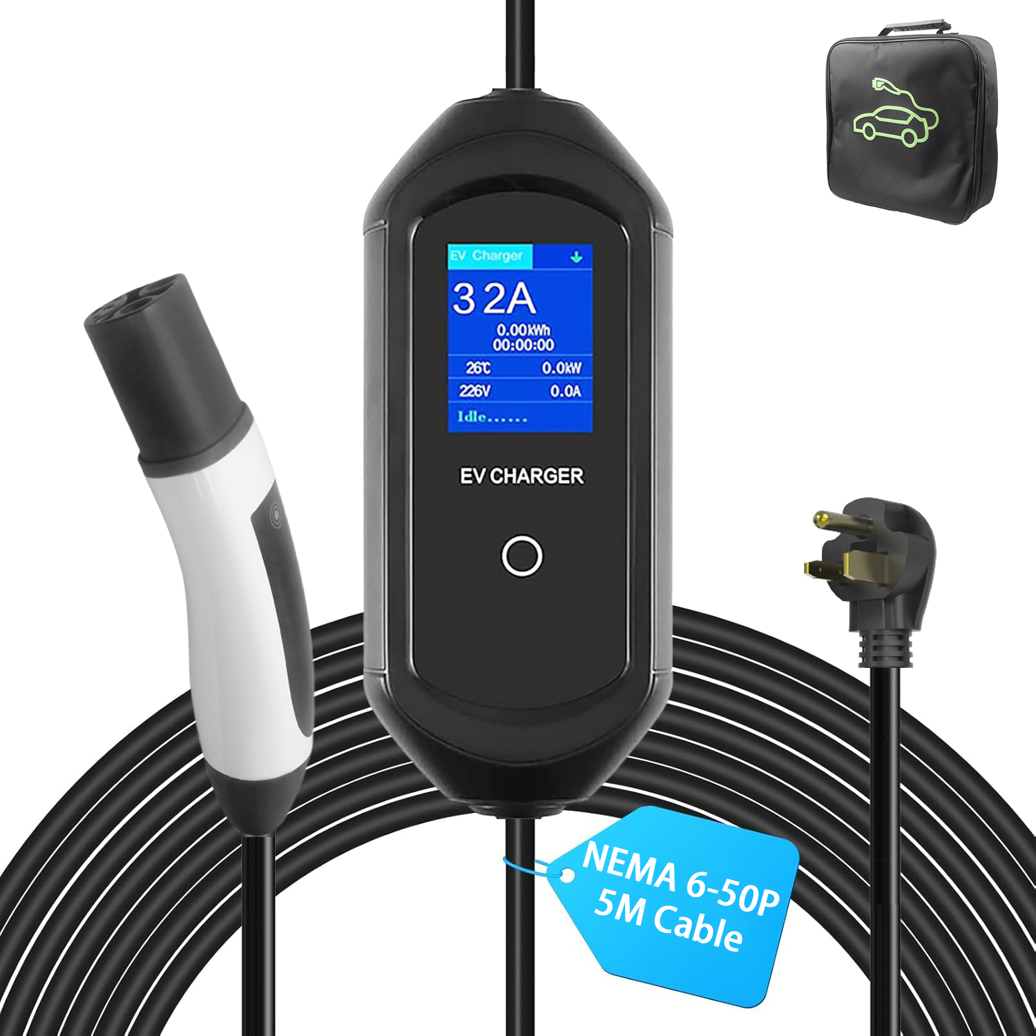 Tesla Portable EV Charger - Customizable, High Performance, Flame Retardant