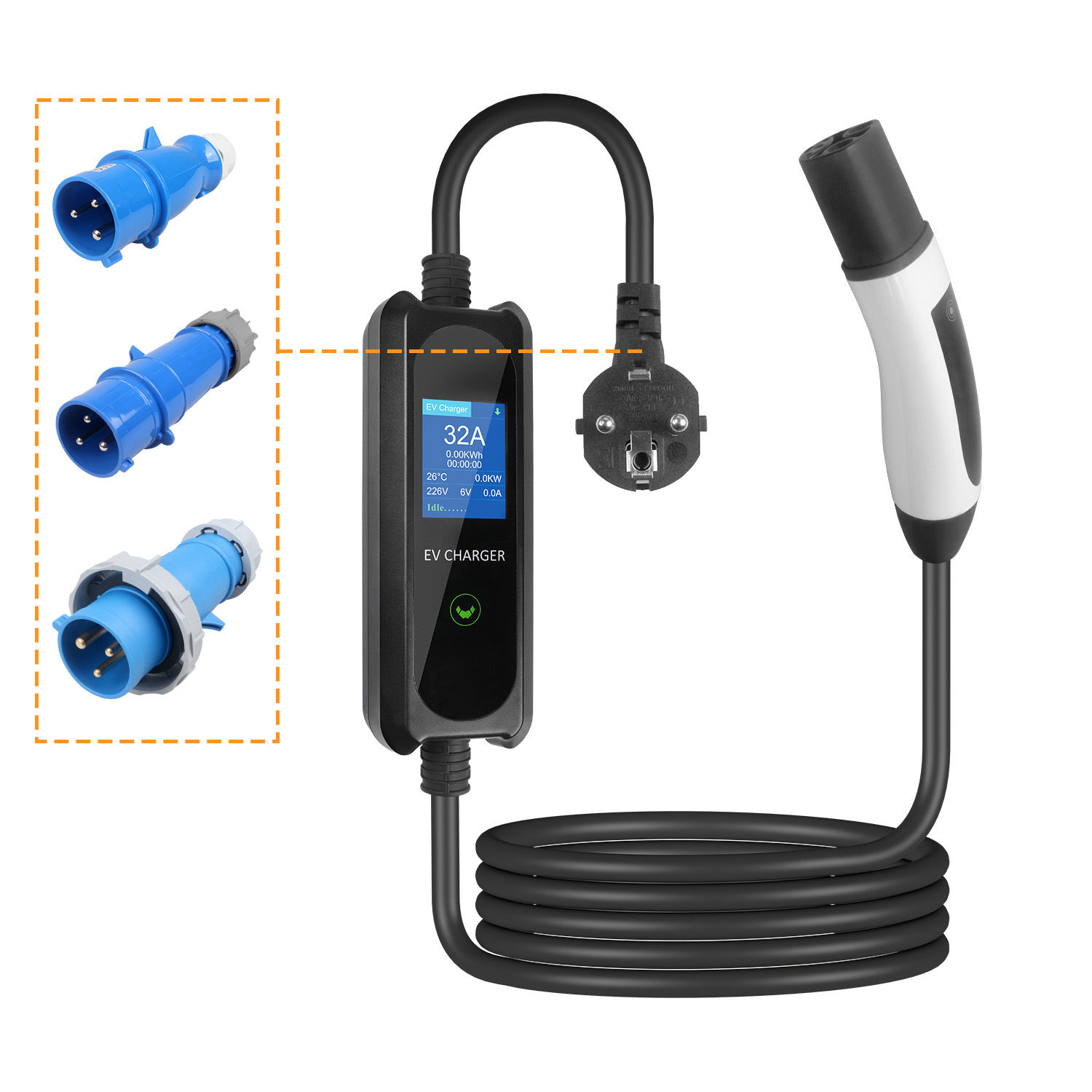 Tesla Portable EV Charger with Large Screen Display