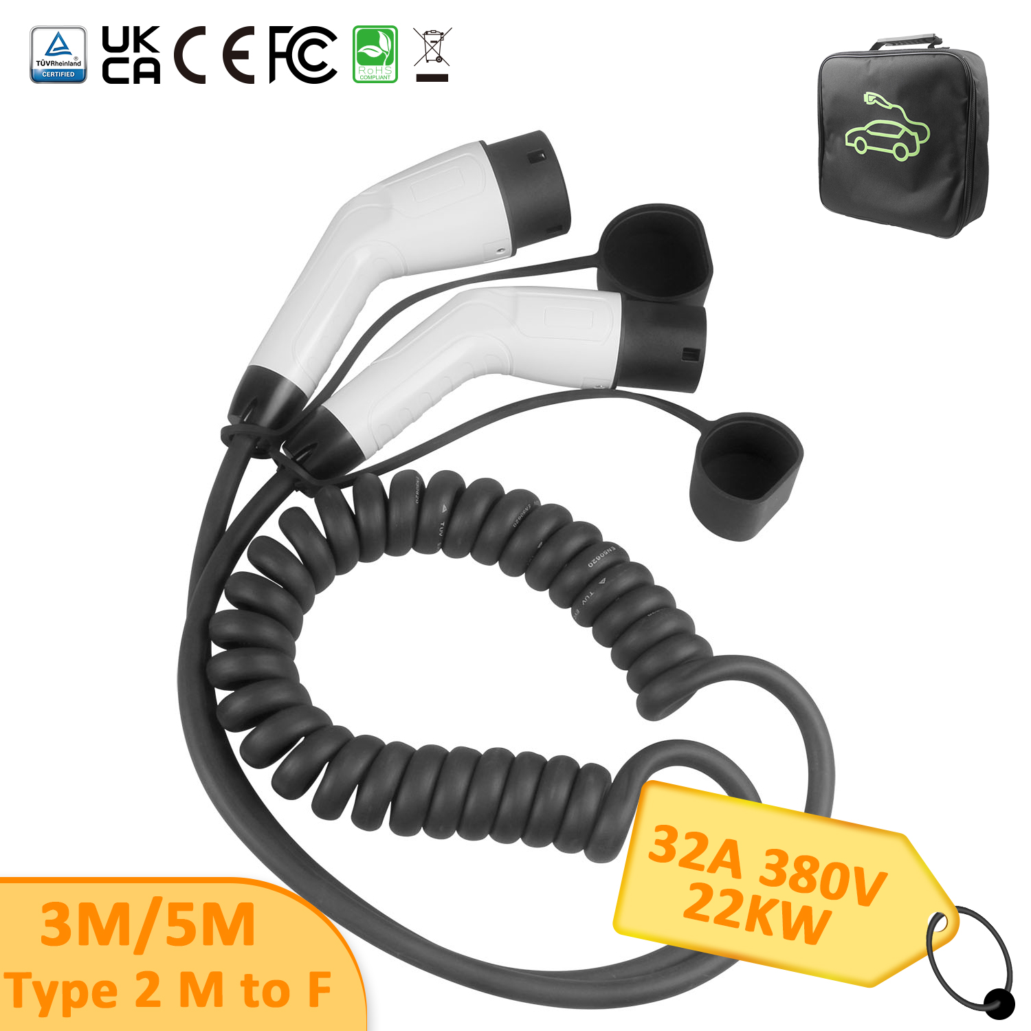 Type 2 EV Charger Cable for Efficient Electric Vehicle Charger