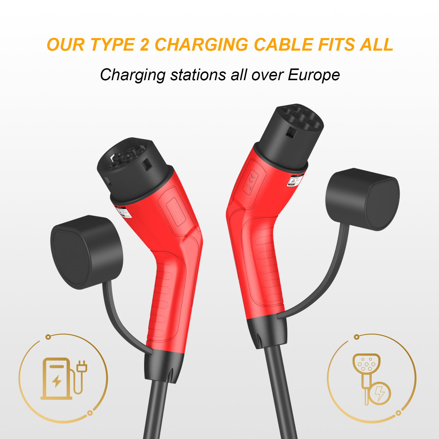 Type 2 EV Charger Cable with Customizable Design for Electric Vehicles