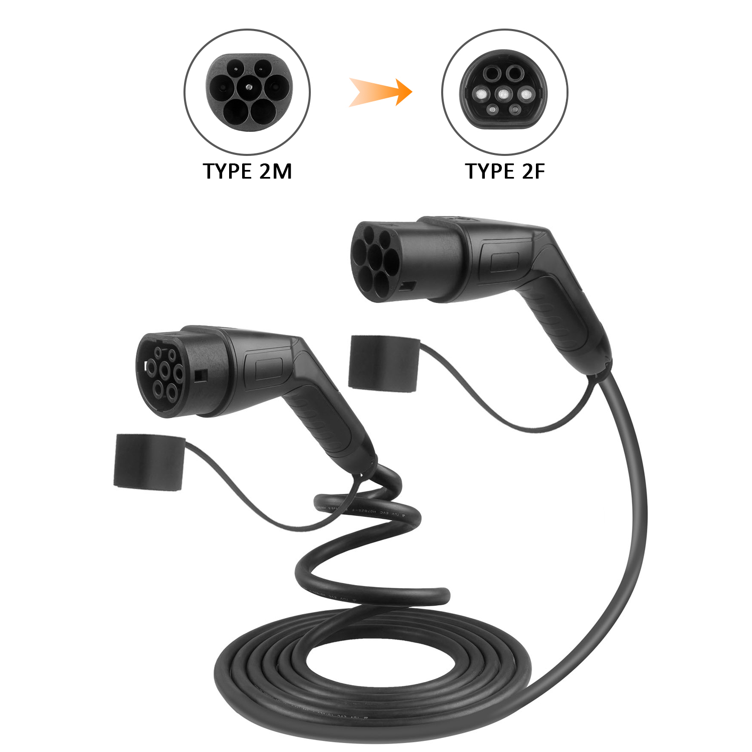 Type 2 Male to Type 2 Female EV Charger Cable