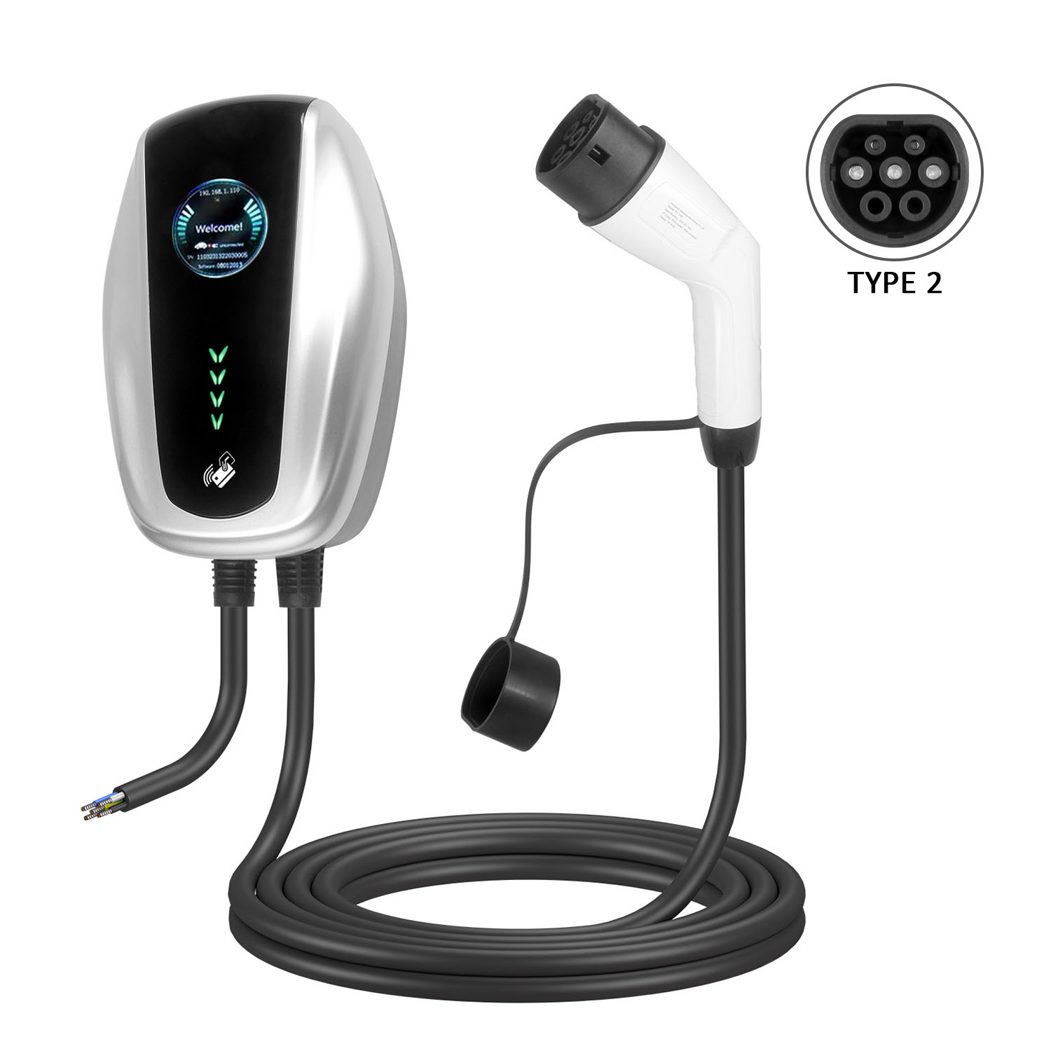 Type 2 Wallbox EV Charger Station - 7KW Electric Vehicle Charger