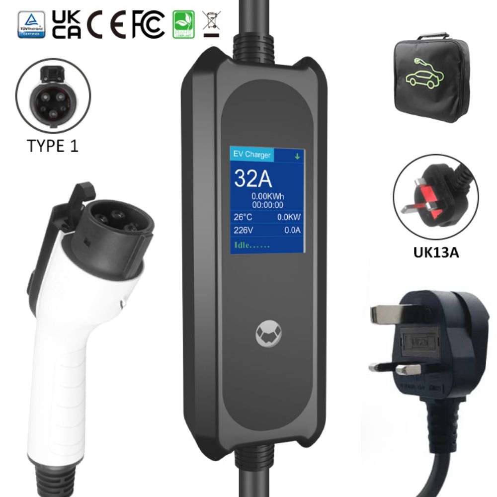 UK Plug Level 2 Portable EV Charger