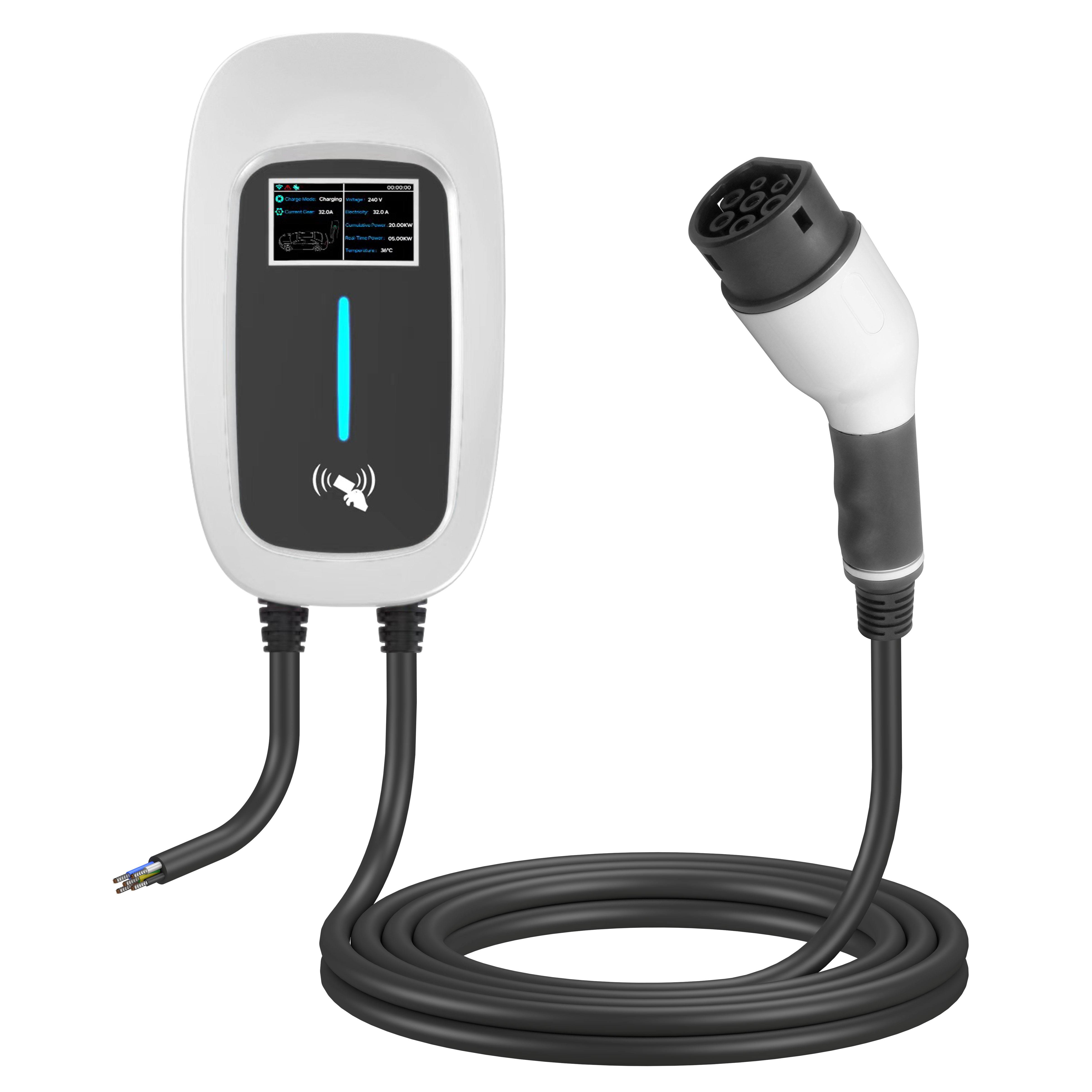 Wall-Mounted EV Charger Station for Electric Vehicles
