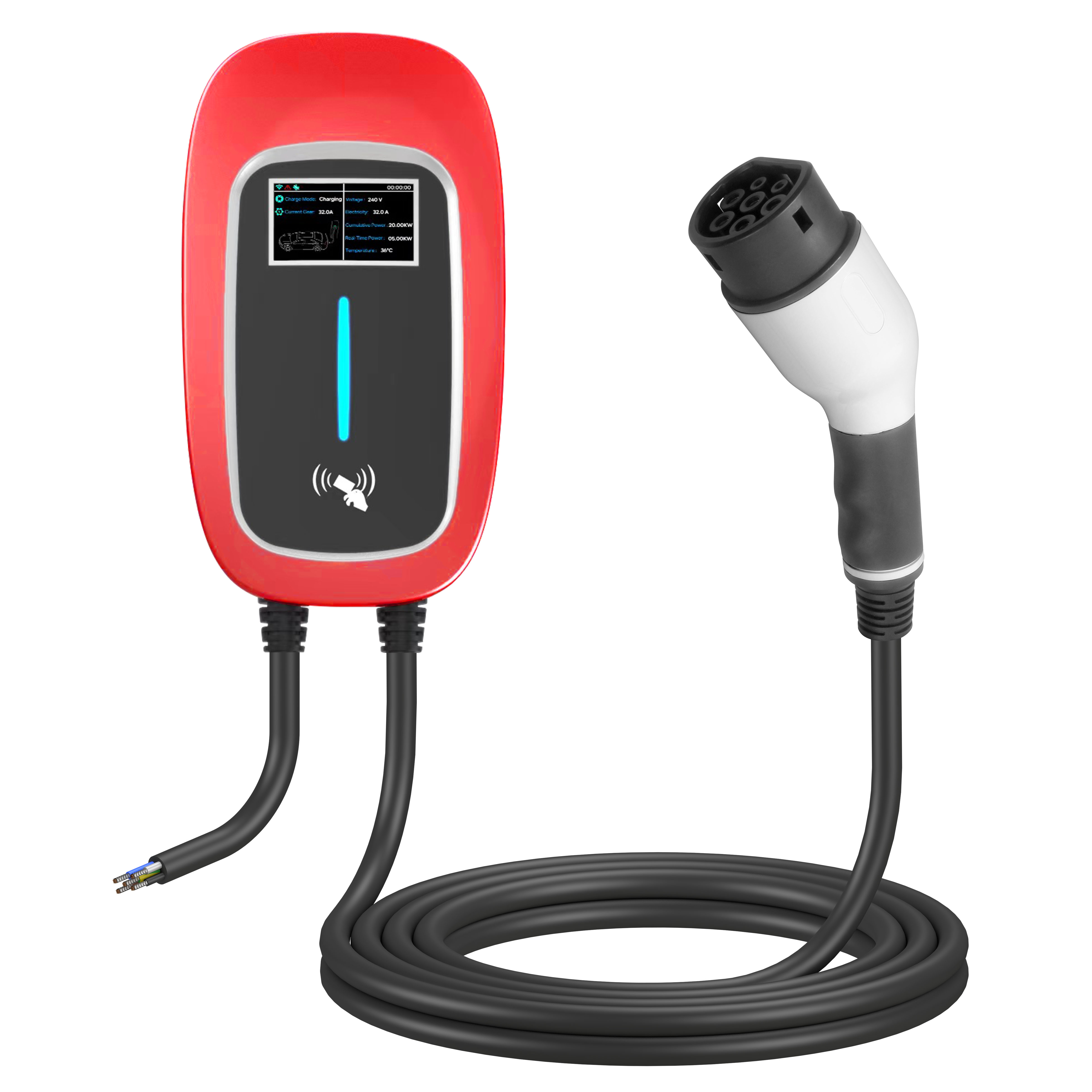 Wall-Mounted EV Charger Station for Electric Vehicles
