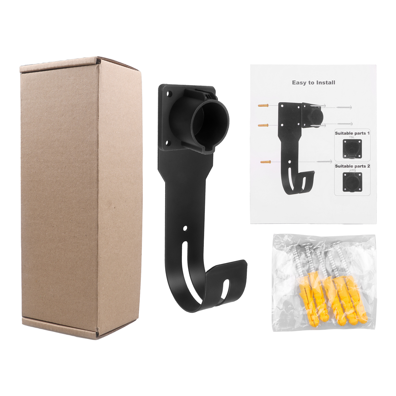 Wall-Mounted Holder for TYPE 1 EV Charger