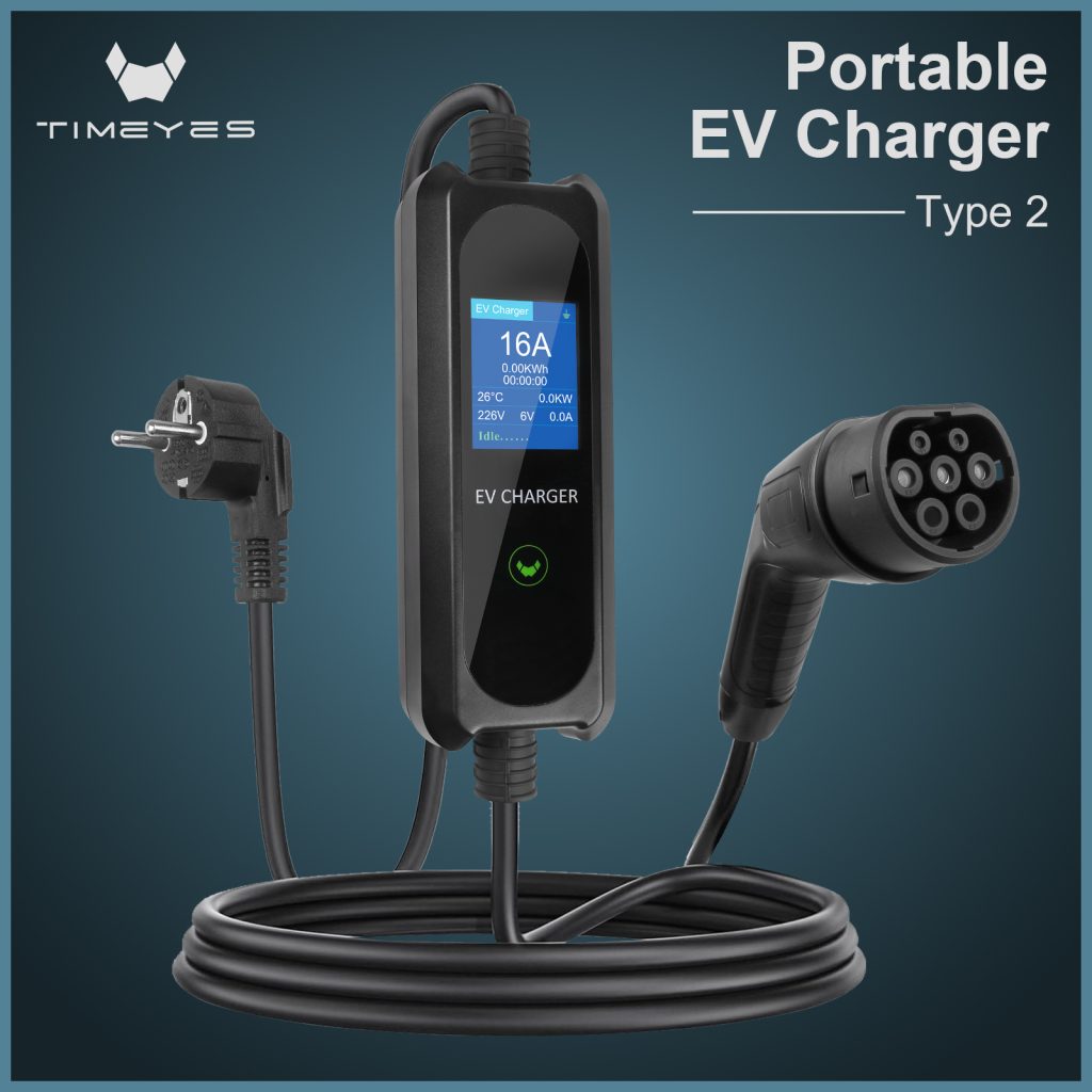 Multi-Color Type 2 Portable EV Charger