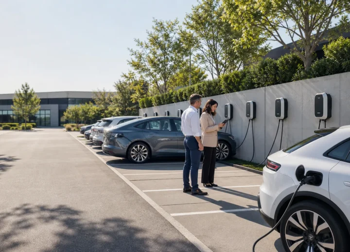 Commercial EV charger installation project