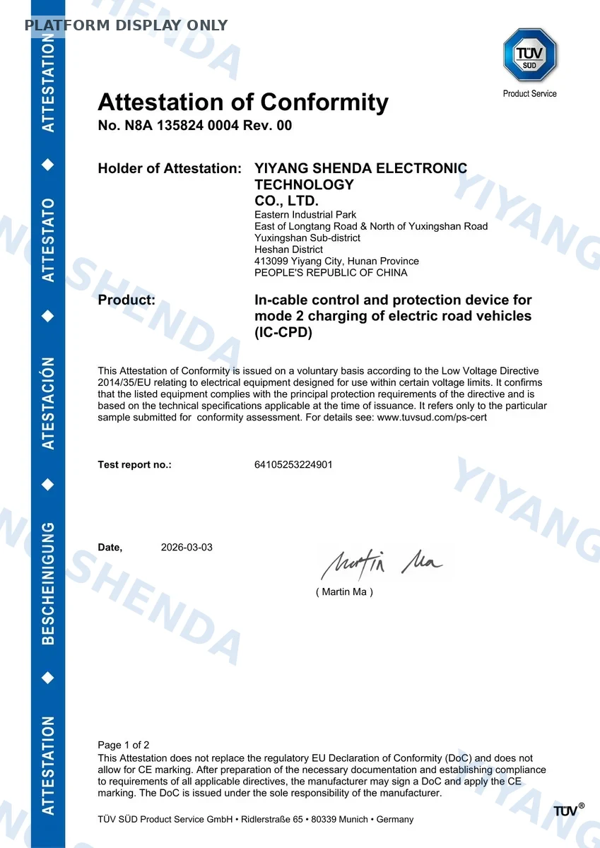 Portable IC-CPD LVD Attestation N8A 135824 0004 certificate document preview